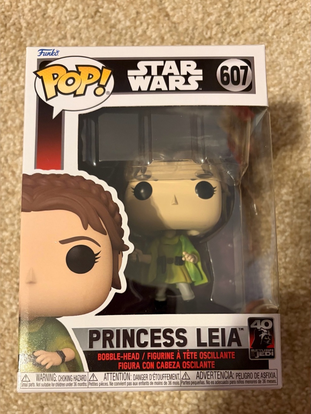 Funko Pop Star Wars Princess Lea Bobblehead #607 New